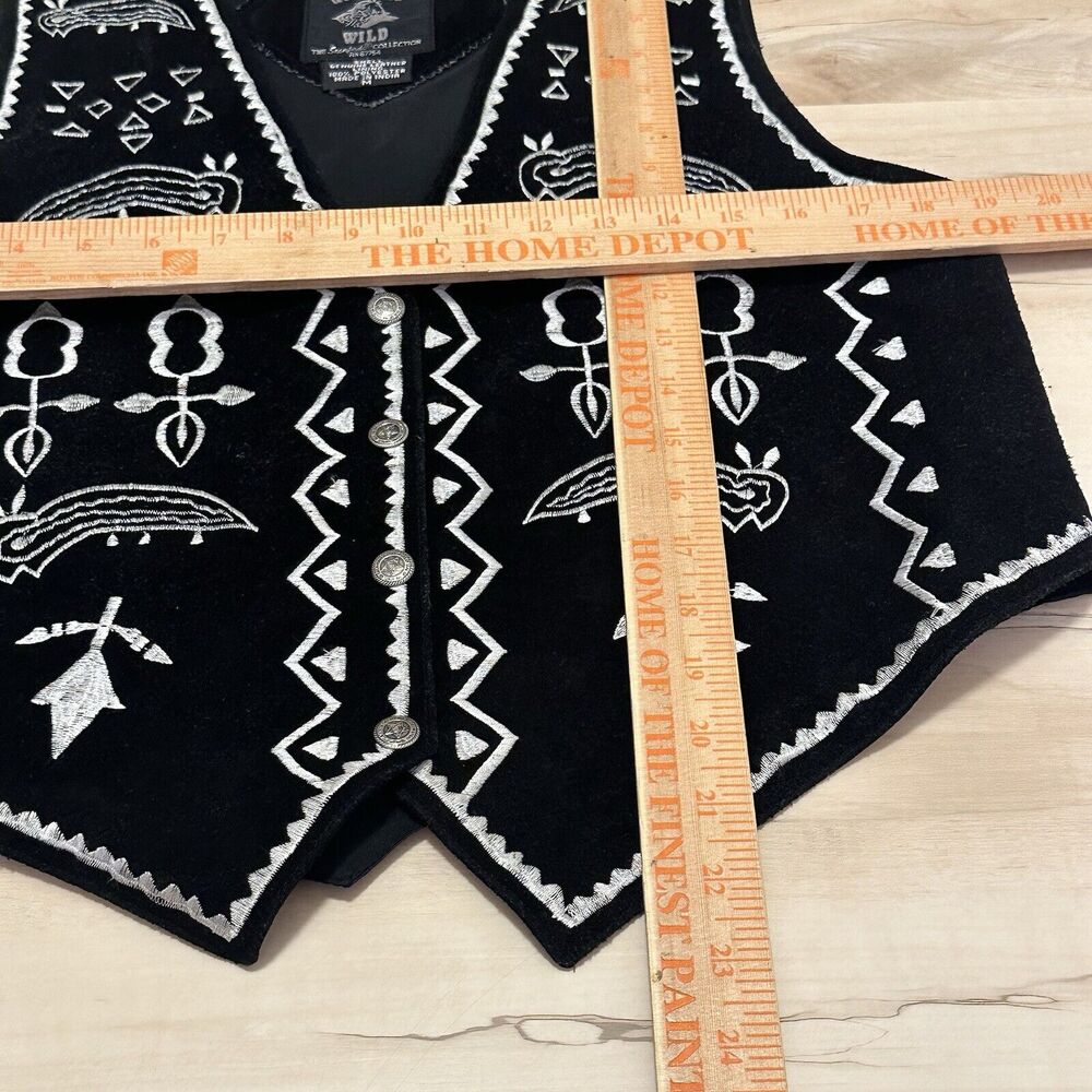 Leather Western Vest - Picture 7 of 7